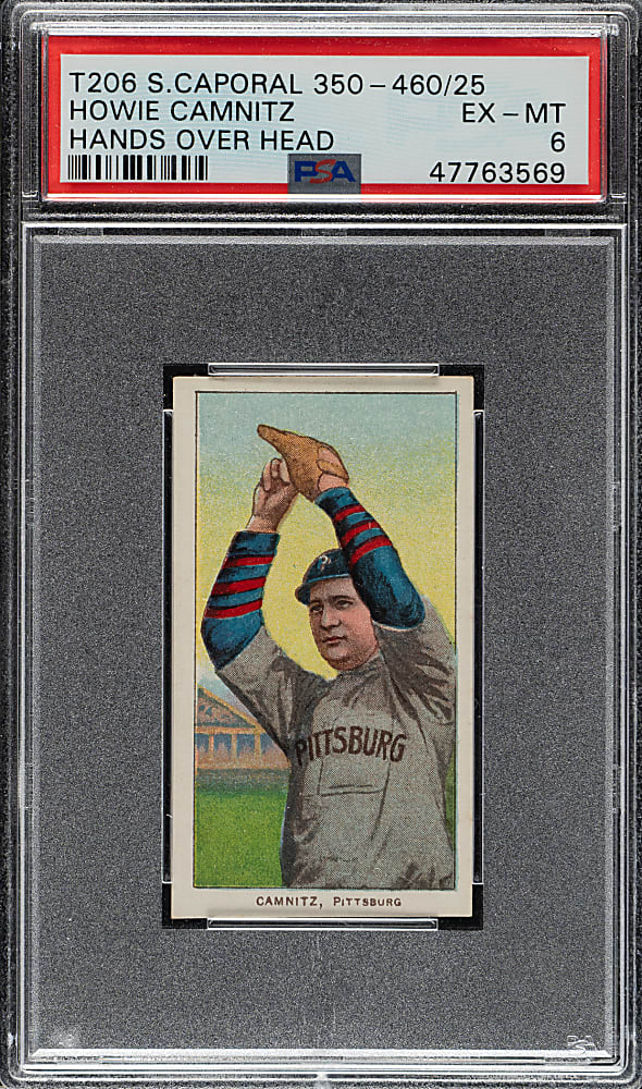 1909-1911 T206 White Border Howie Camnitz Hands Above Head PSA EX-MT 6
