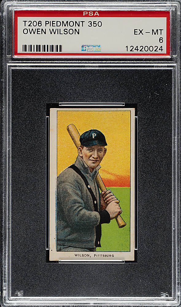 1909-1911 T206 White Border Owen Wilson PSA EX-MT 6