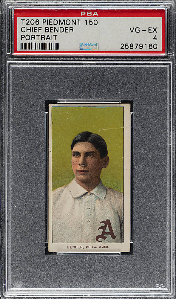 1909-1911 T206 White Border Chief Bender Portrait PSA VG-EX 4