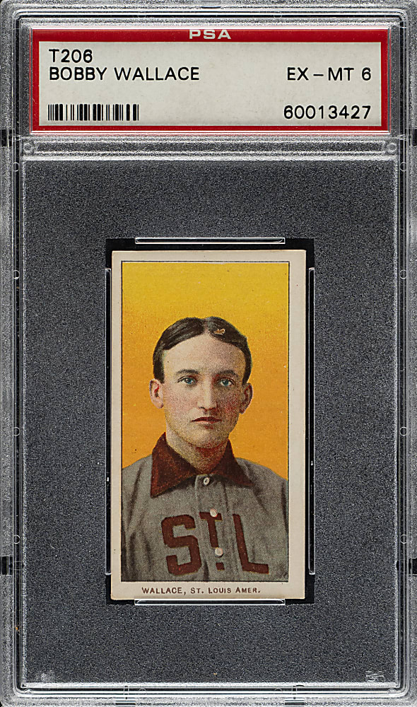 1909-1911 T206 White Border Bobby Wallace PSA EX-MT 6
