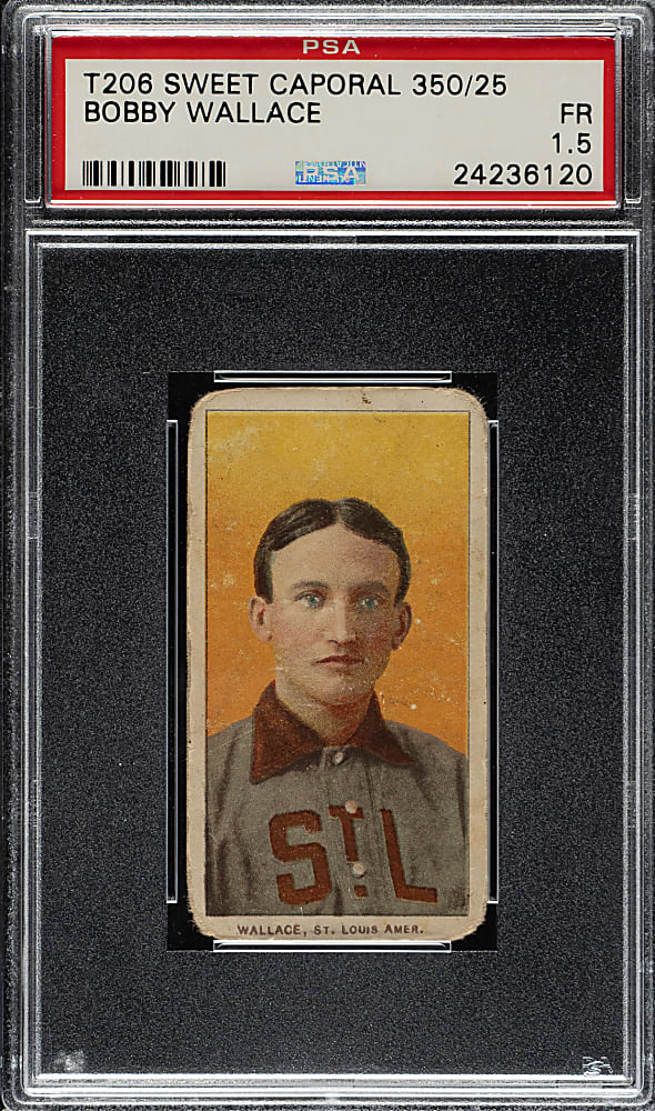 1909-1911 T206 White Border Bobby Wallace PSA FAIR 1.5