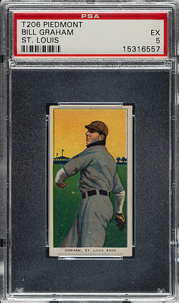 1909-1911 T206 White Border Bill Graham PSA EX 5