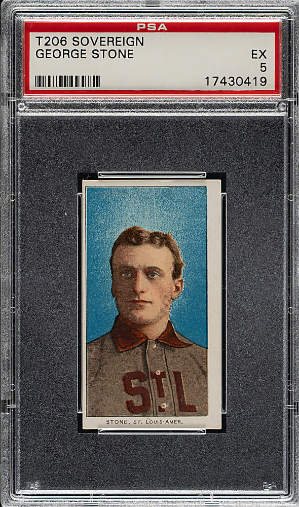 1909-1911 T206 White Border George Stone PSA EX 5 - Sovereign 350 Back