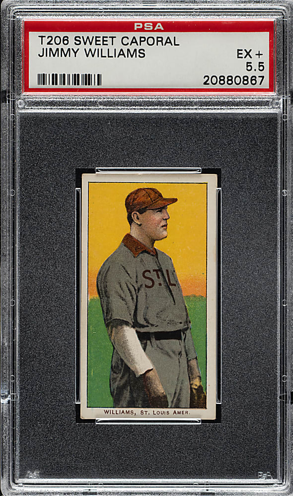 1909-1911 T206 White Border Jimmy Williams PSA EX+ 5.5