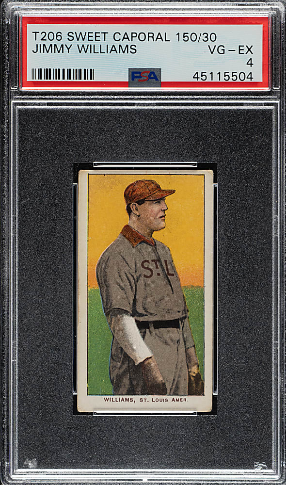 1909-1911 T206 White Border Jimmy Williams PSA VG-EX 4