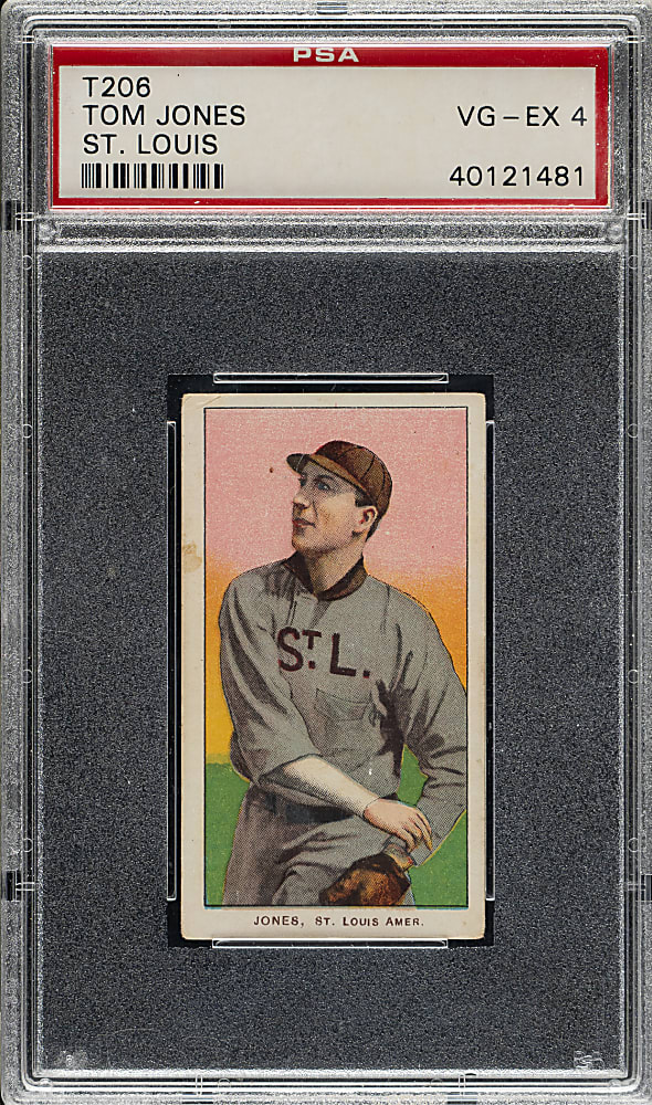 1909-1911 T206 White Border Tom Jones PSA VG-EX 4