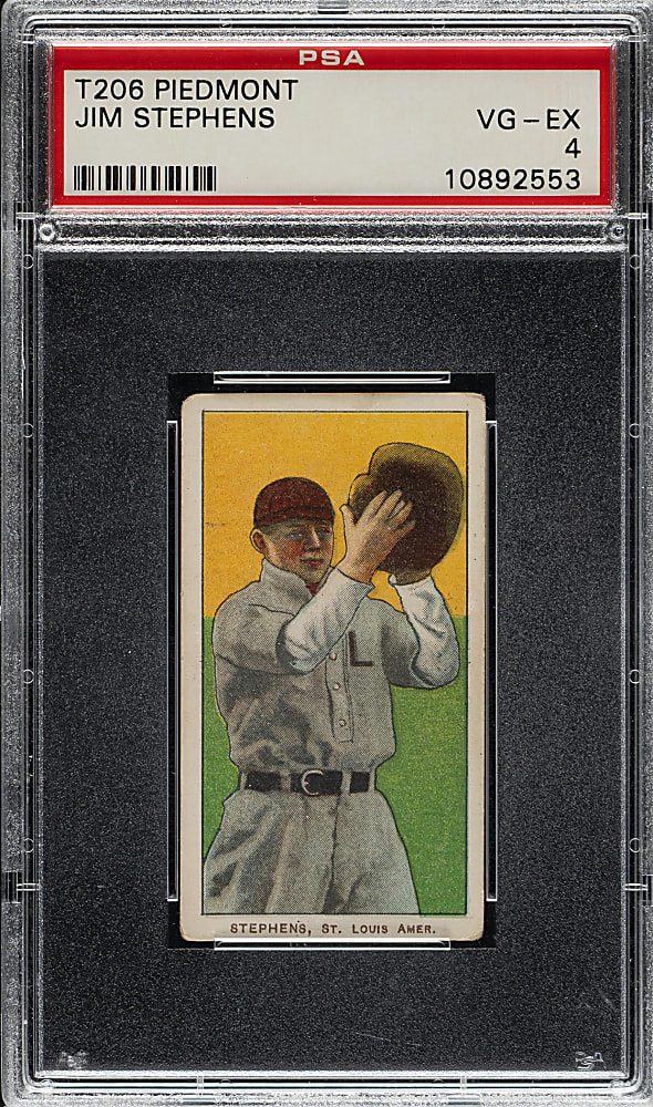 1909-1911 T206 White Border Jim Stephens PSA VG-EX 4