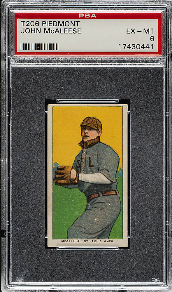 1909-1911 T206 White Border John McAleese PSA EX-MT 6
