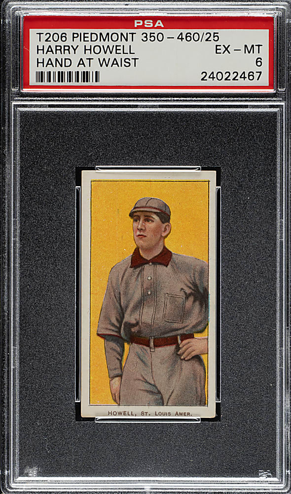 1909-1911 T206 White Border Harry Howell Hands at Waist PSA EX-MT 6