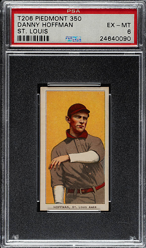 1909-1911 T206 White Border Danny Hoffman PSA EX-MT 6