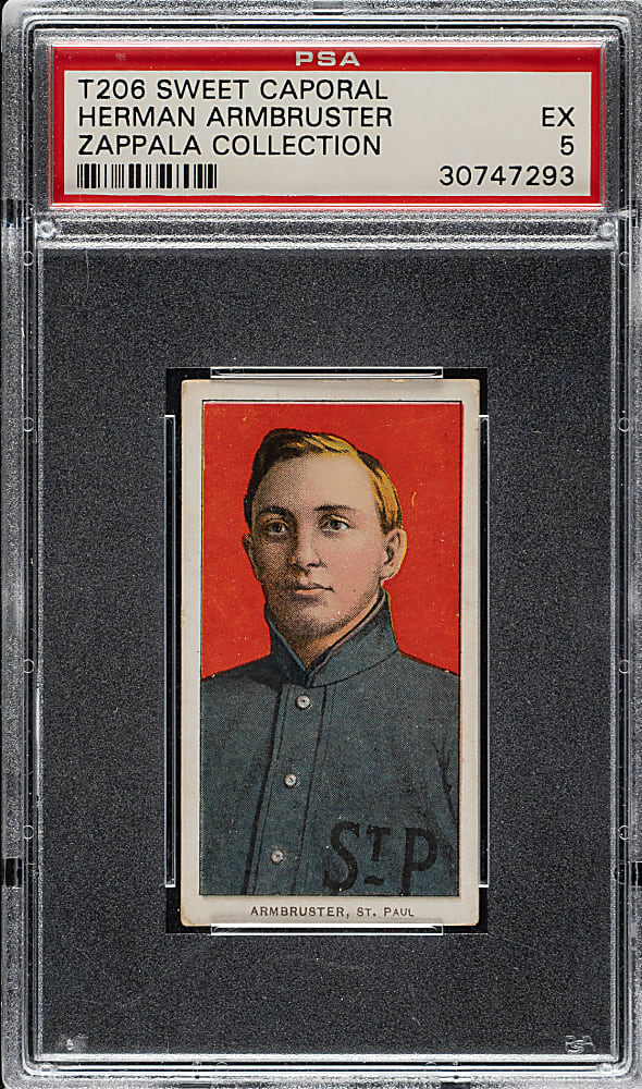 1909-1911 T206 White Border Herman Armbruster PSA EX 5 (Zappala Collection)