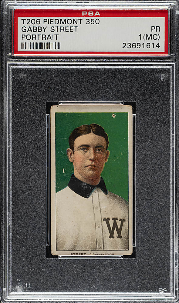 1909-1911 T206 White Border Gabby Street Portrait PSA POOR 1 (MC)