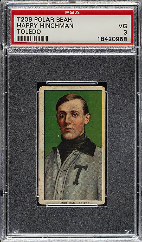 1909-1911 T206 White Border Harry Hinchman PSA VG 3 - Polar Bear Back