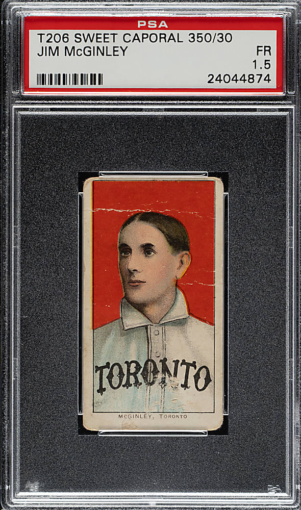 1909-1911 T206 White Border Jim McGinley PSA FAIR 1.5