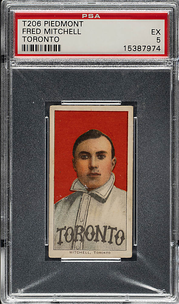 1909-1911 T206 White Border Fred Mitchell PSA EX 5