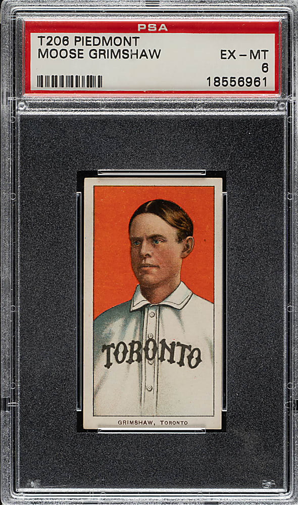 1909-1911 T206 White Border Moose Grimshaw PSA EX-MT 6