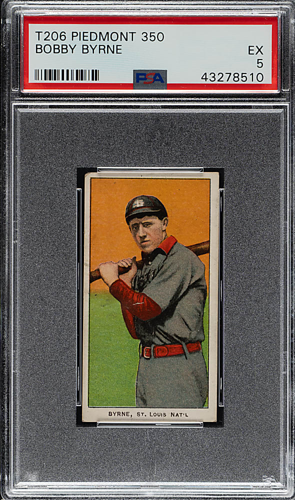 1909-1911 T206 White Border Bobby Byrne PSA EX 5