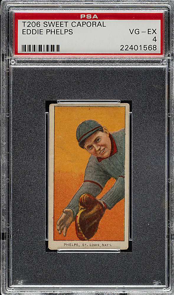 1909-1911 T206 White Border Eddie Phelps PSA VG-EX 4