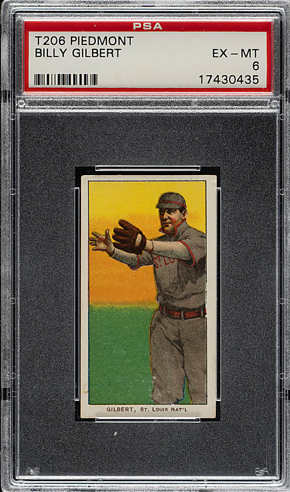1909-1911 T206 White Border Billy Gilbert PSA EX-MT 6
