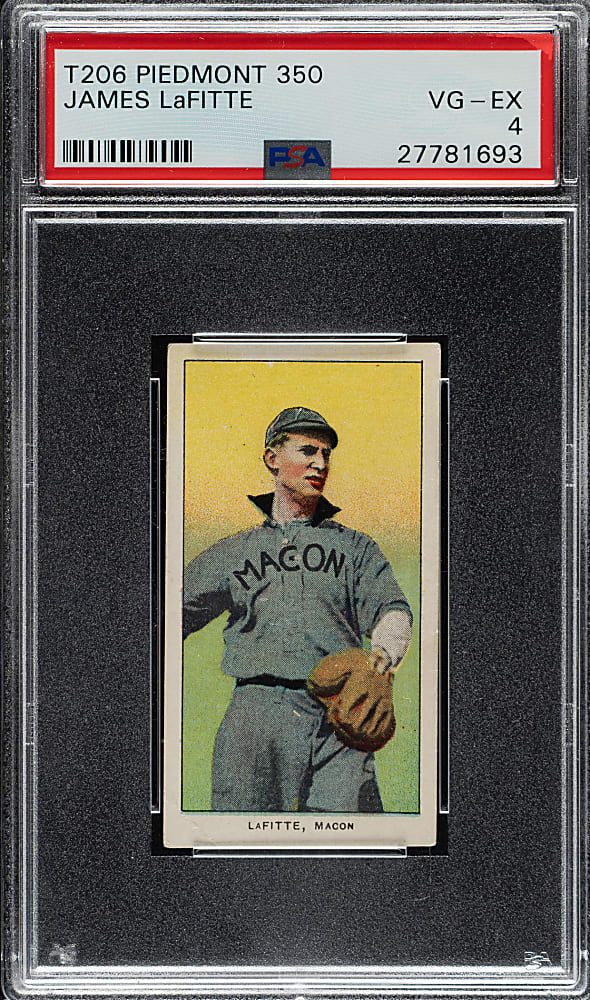 1909-1911 T206 White Border James Lafitte Southern Leaguer PSA VG-EX 4