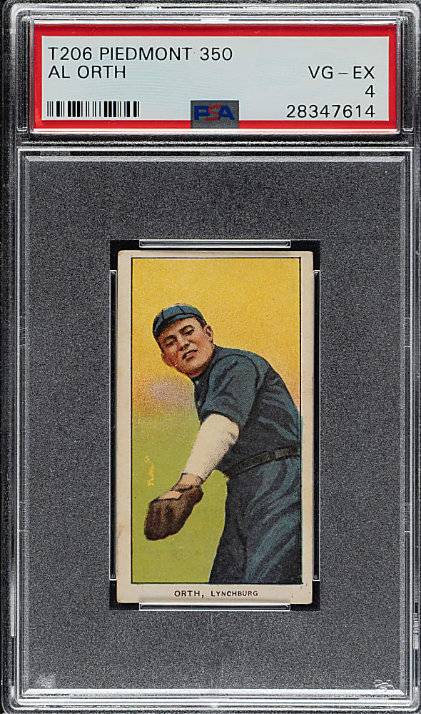 1909-1911 T206 White Border Al Orth Southern Leaguer PSA VG-EX 4