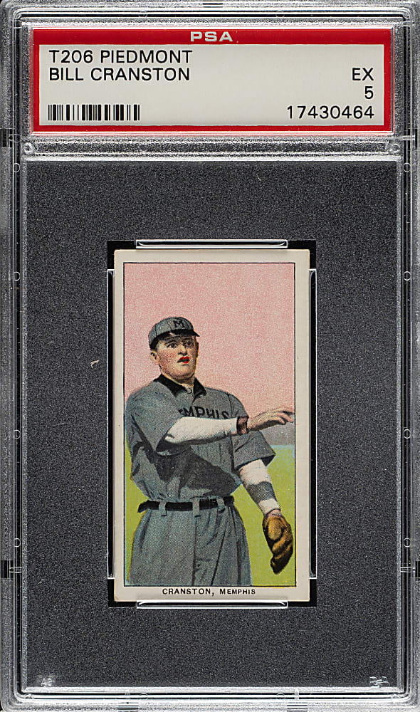 1909-1911 T206 White Border Bill Cranston Southern Leaguer PSA EX 5