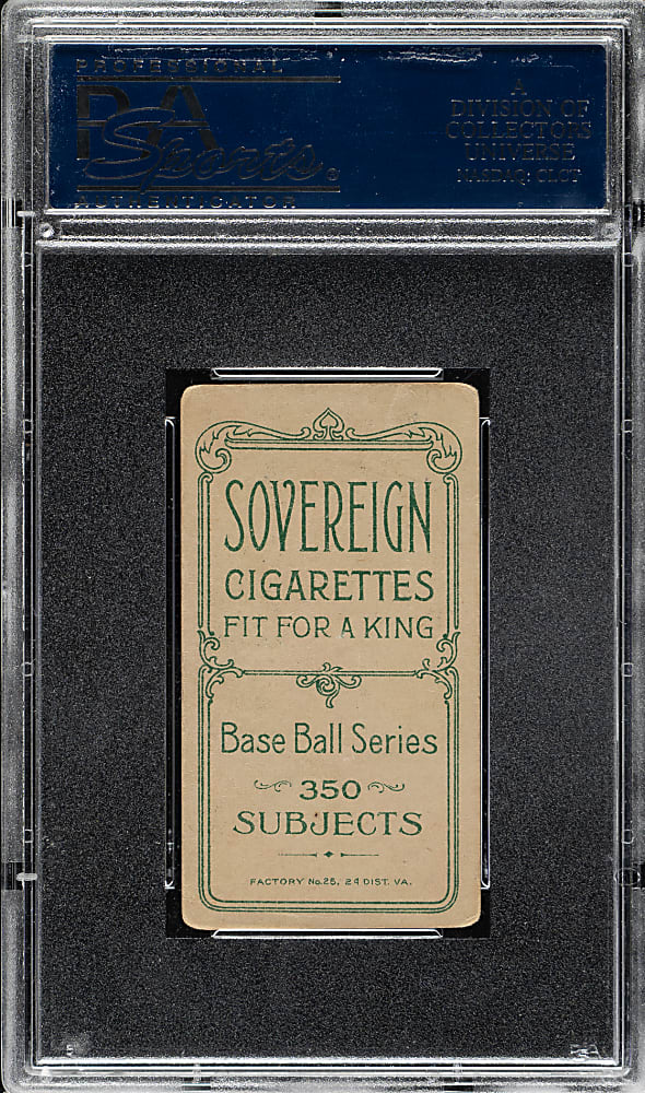 1909-1911 T206 White Border Jake Thielman PSA GOOD 2 - Sovereign 350 Back