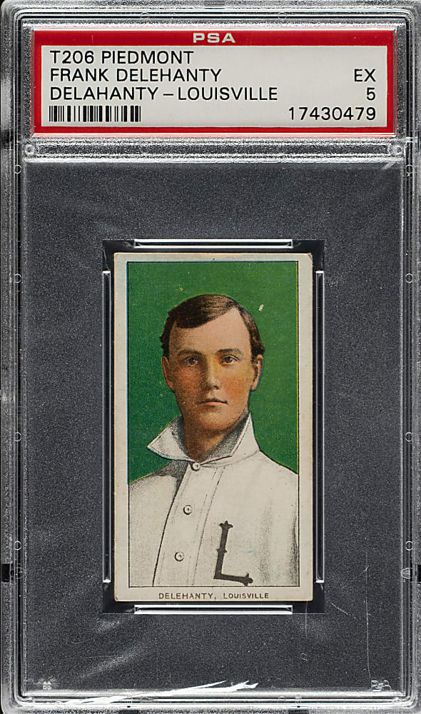 1909-1911 T206 White Border Frank Delehanty PSA EX 5