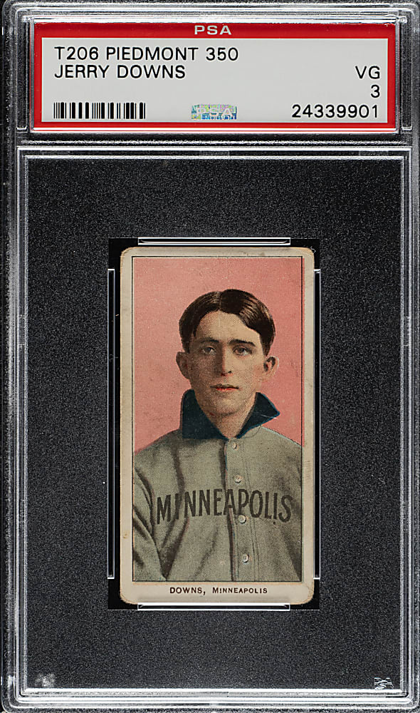 1909-1911 T206 White Border Jerry Downs PSA VG 3