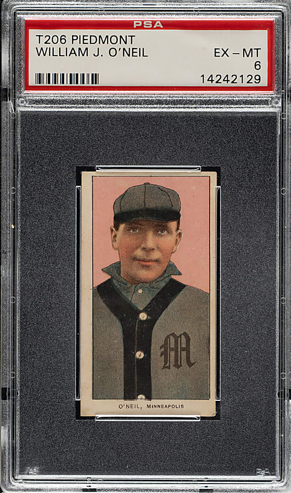 1909-1911 T206 White Border William J. O'Neil PSA EX-MT 6