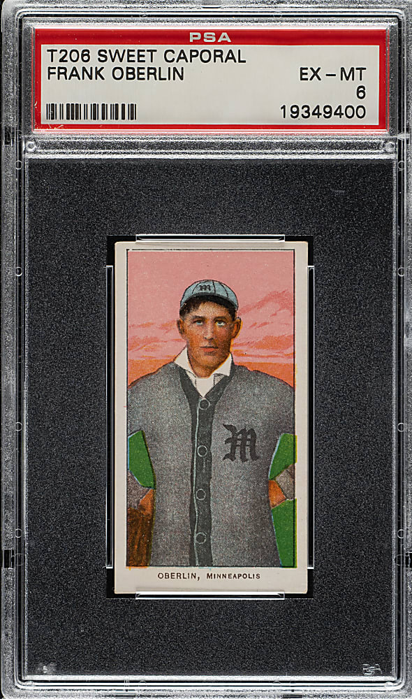 1909-1911 T206 White Border Frank Oberlin PSA EX-MT 6