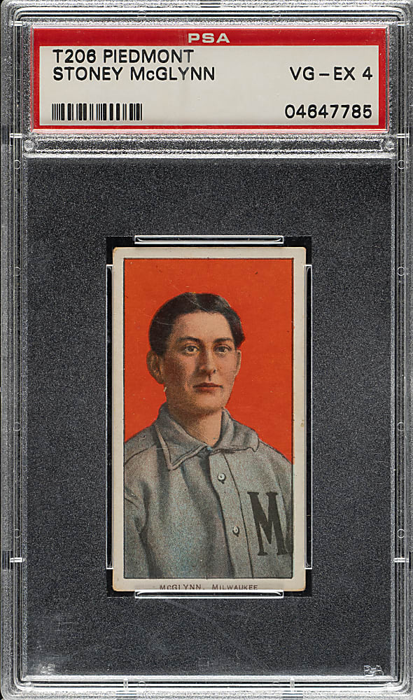 1909-1911 T206 White Border Stoney McGlynn PSA VG-EX 4