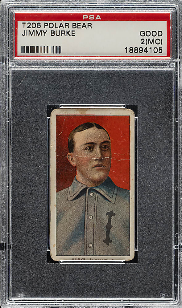 1909-1911 T206 White Border Jimmy Burke PSA GOOD 2 (MC) - Polar Bear Back