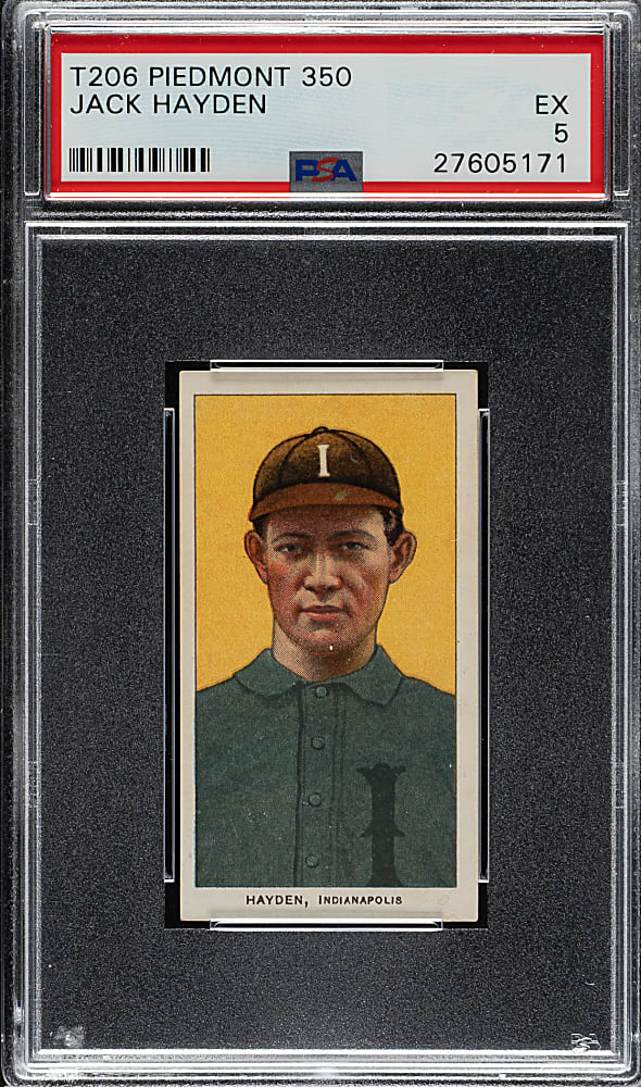 1909-1911 T206 White Border Jack Hayden PSA EX 5