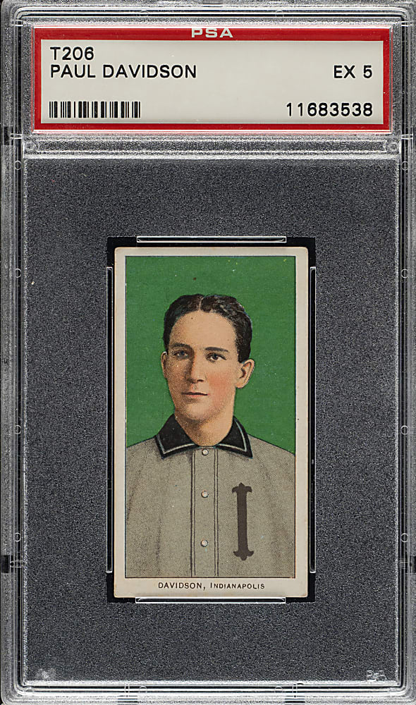 1909-1911 T206 White Border Paul Davidson PSA EX 5
