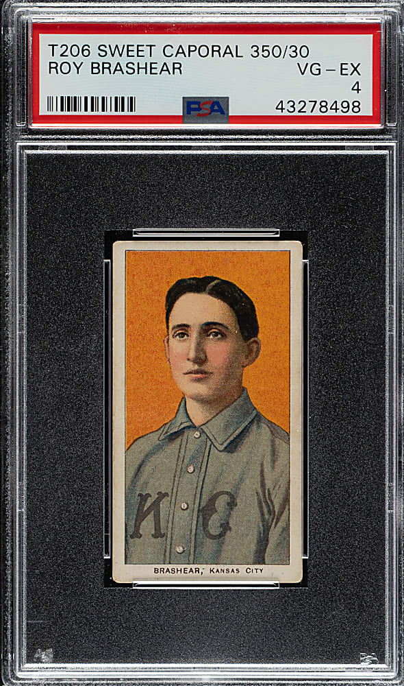 1909-1911 T206 White Border Roy Brashear PSA VG-EX 4