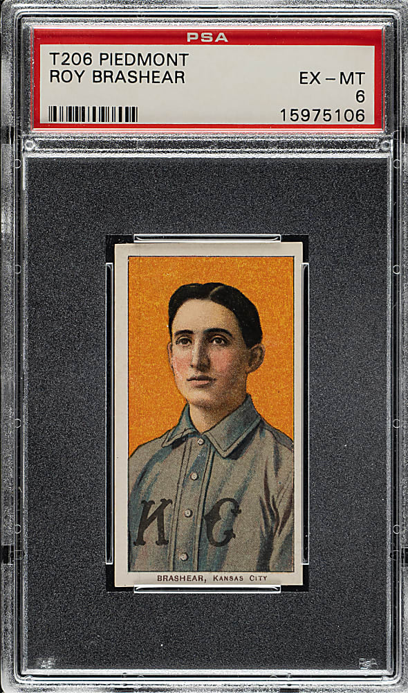 1909-1911 T206 White Border Roy Brashear PSA EX-MT 6