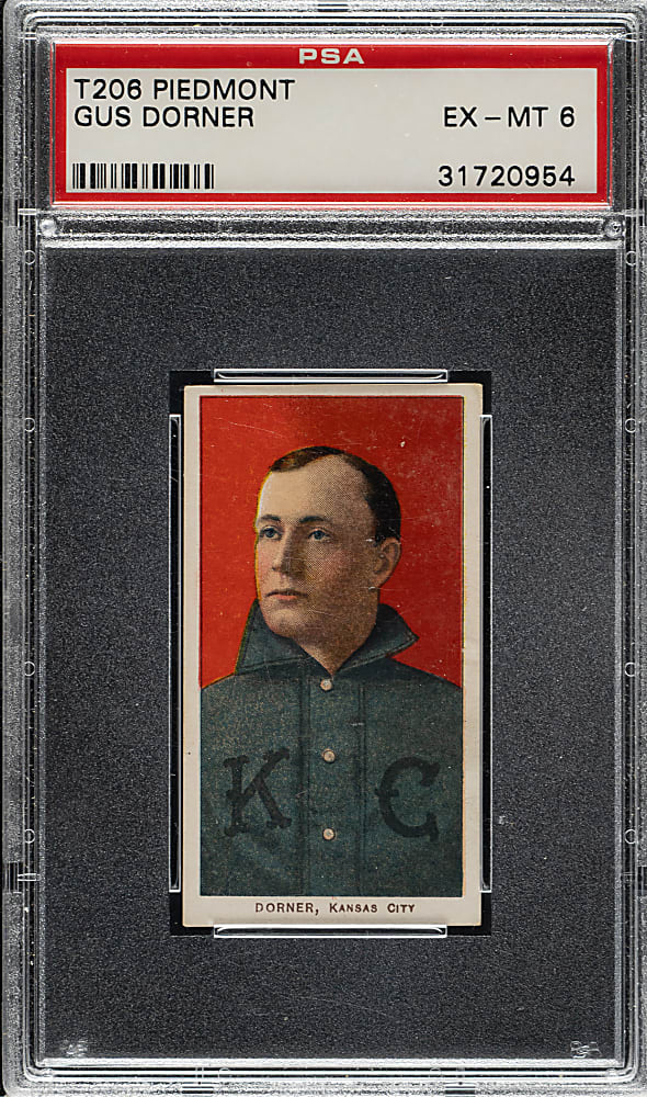 1909-1911 T206 White Border Gus Dorner PSA EX-MT 6