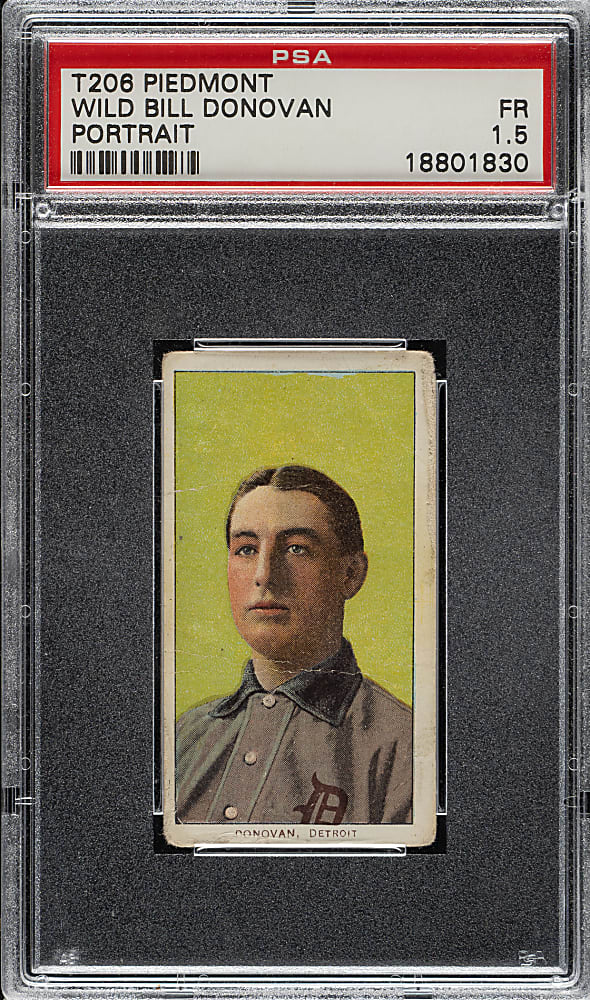 1909-1911 T206 White Border Wild Bill Donovan Portrait PSA FAIR 1.5