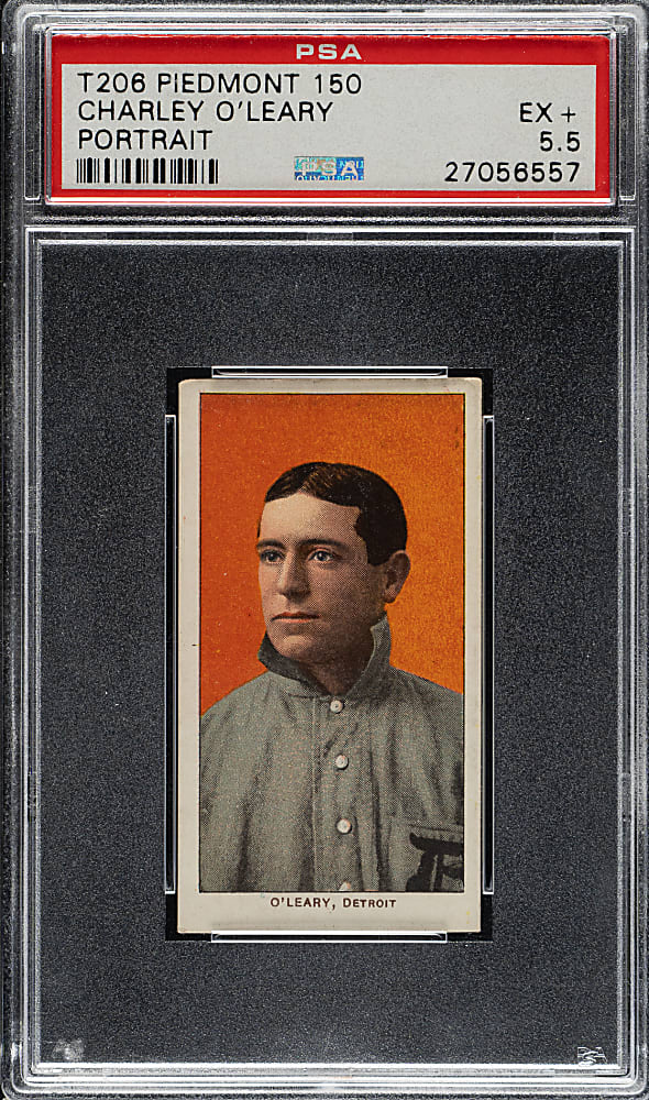 1909-1911 T206 White Border Charley O'Leary Portrait PSA EX+ 5.5