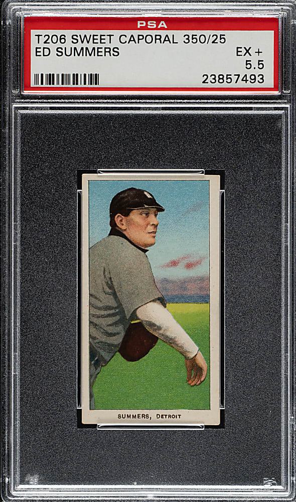 1909-1911 T206 White Border Ed Summers PSA EX+ 5.5