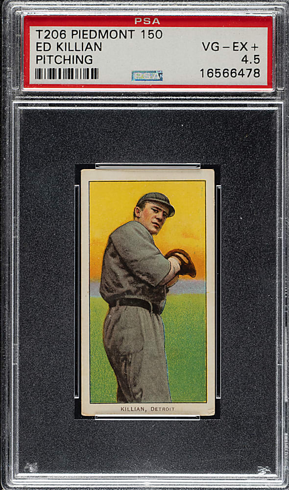 1909-1911 T206 White Border Ed Killian Pitching PSA VG-EX+ 4.5