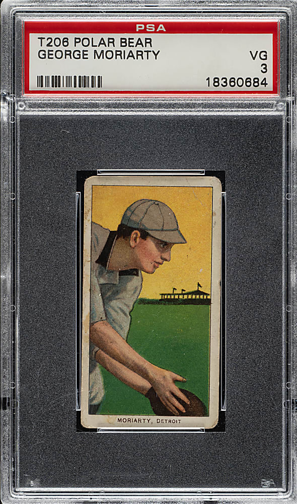 1909-1911 T206 White Border George Moriarty PSA VG 3 - Polar Bear Back