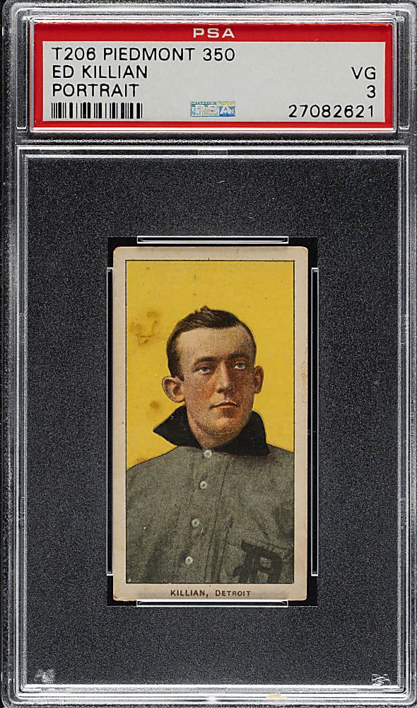 1909-1911 T206 White Border Ed Killian Portrait PSA VG 3