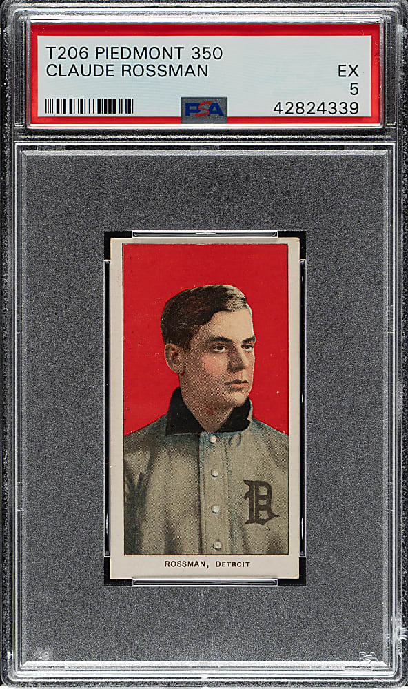 1909-1911 T206 White Border Claude Rossman PSA EX 5