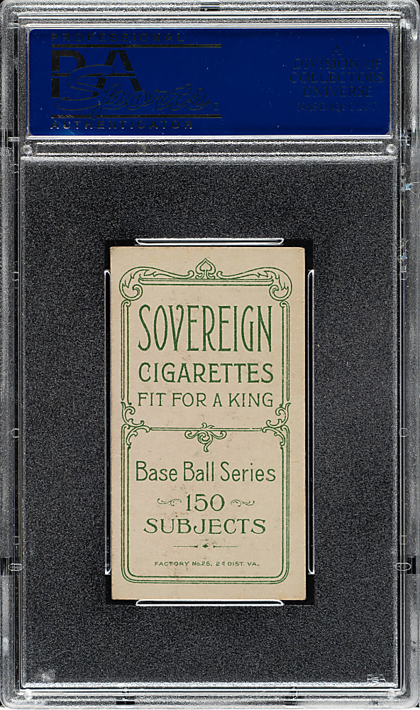 1909-1911 T206 White Border Germany Schaefer Detroit PSA EX 5 - Sovereign 150 Back