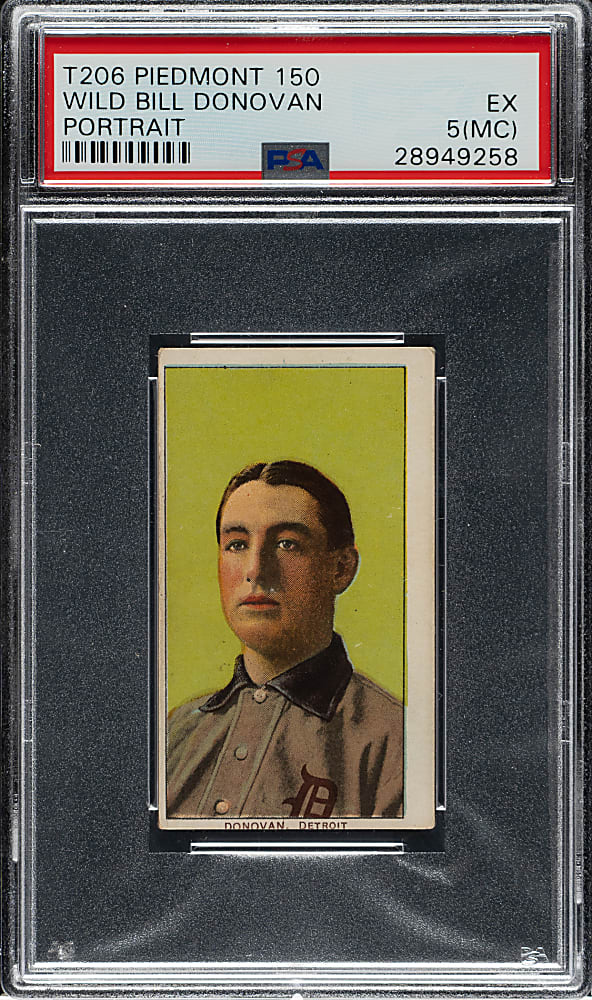 1909-1911 T206 White Border Wild Bill Donovan Portrait PSA EX 5 (MC)