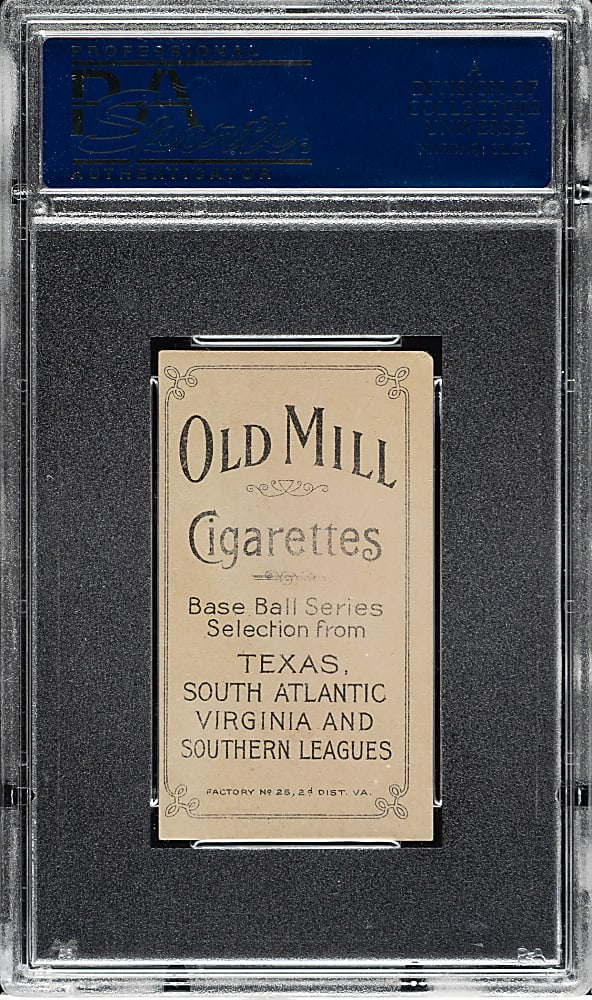1909-1911 T206 White Border Charlie Fritz Southern Leaguer PSA EX 5 - Old Mill Back