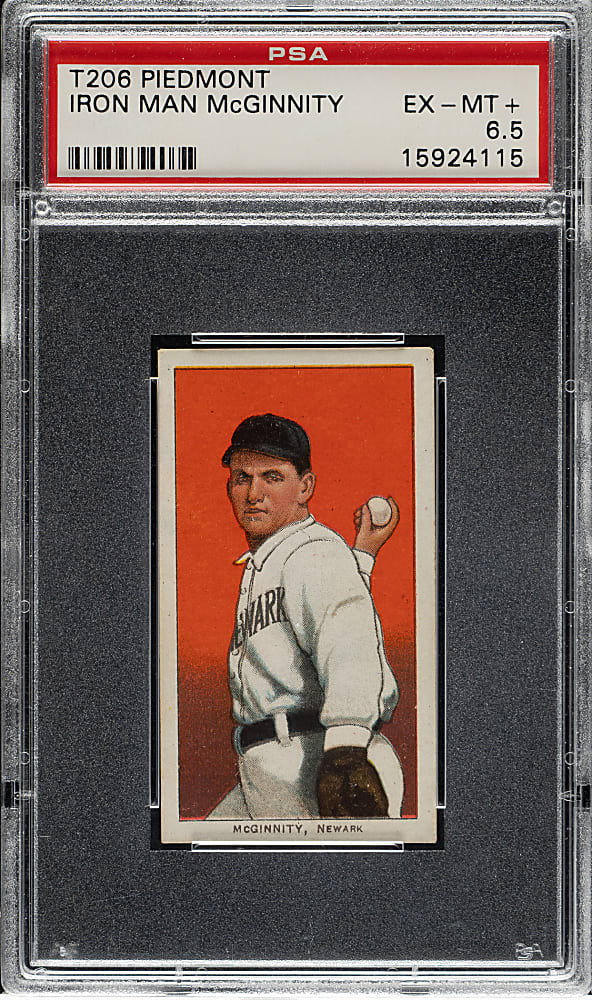 1909-1911 T206 White Border Joe "Iron Man" McGinnity PSA EX-MT+ 6.5