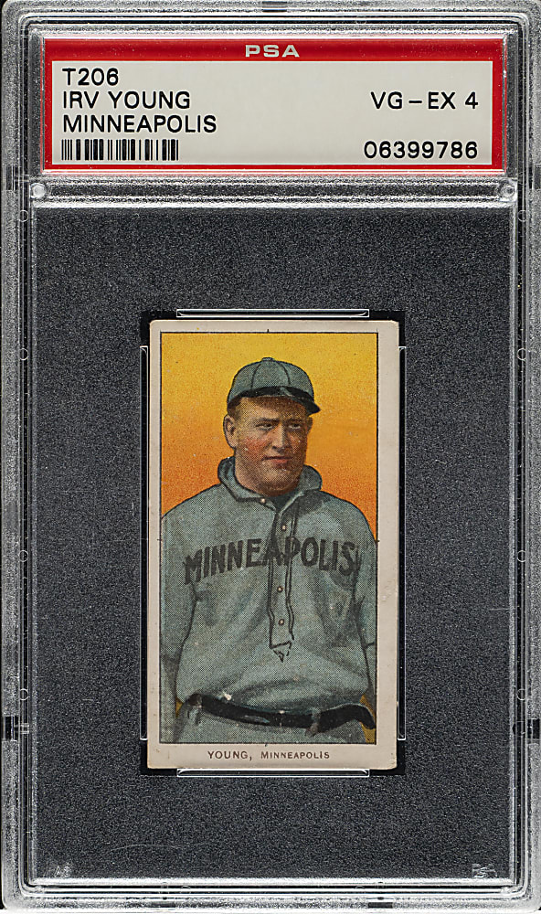 1909-1911 T206 White Border Irv Young PSA VG-EX 4